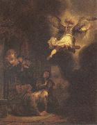 REMBRANDT Harmenszoon van Rijn The Angel Leaving Tobias and His Family oil painting artist
